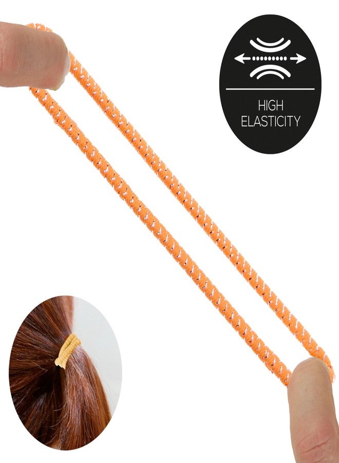 Expressions 216-Piece Hair Ties, 4mm Hair Elastics, No Metal Ponytail Holders for Women, Durable for Thick, Curly and All Hair Types-Neutral Solids & Stripes - Image 3